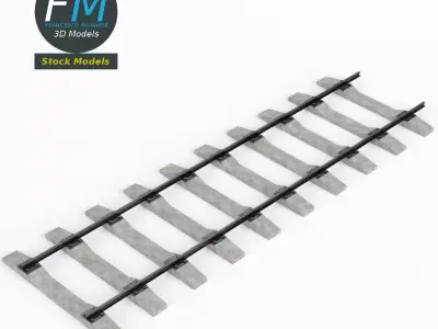 Railway track 3D model purchase