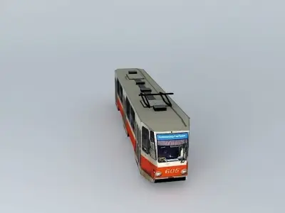 Streetcar tram Free 3D model