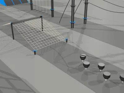Outdoor Workout Fitness Gym Playground - 25 Plus Equipment  3D model