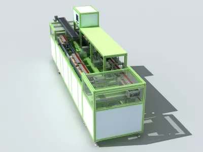 Industrial Equipment 20 - Automatic Testing Production Line 3D model
