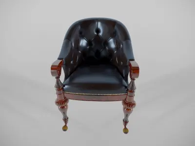 armchair leather chair 3D model