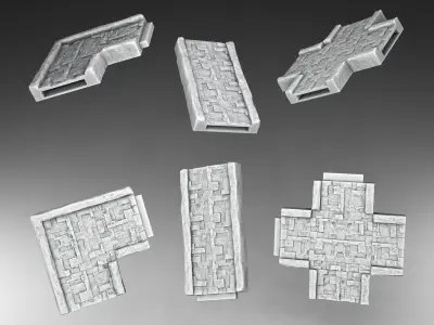 Stylized decor of Middle Ages Set Part 3 3D print model