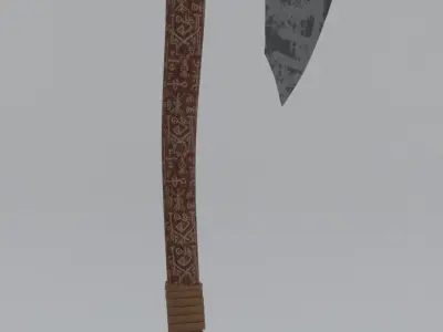  Viking Axe Low-poly 3D model