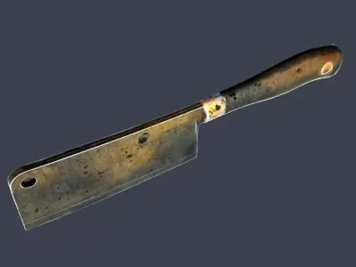 Butcher knife Melee Weapon Low-poly 3D model
