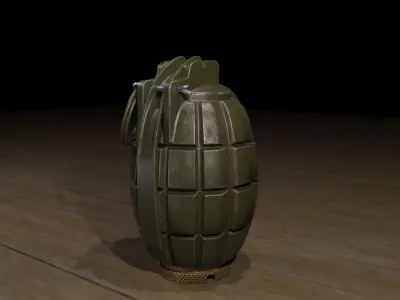Mills bomb low-poly 3d Model Low-poly 3D model