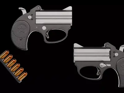Stinger RS 380 ACP compact pistol Low-poly 3D model