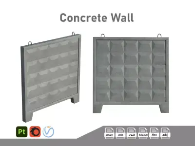 Concrete Wall 3D model