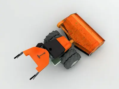Industrial Mower Low-poly 3D model