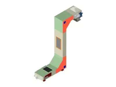 Z belt transporter conveyor 3D model