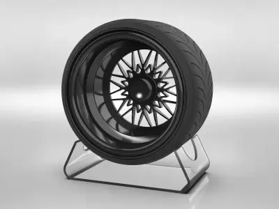 Custom Drift Rims 3D model 3D model