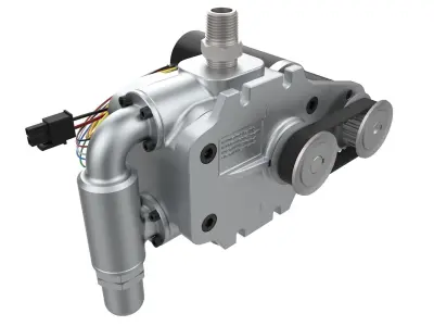 Positive Displacement Pump with Relief Valve 3D model