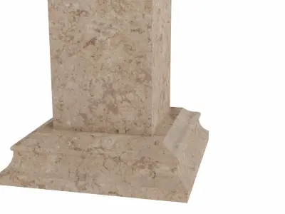 Marble column Low-poly 3D model