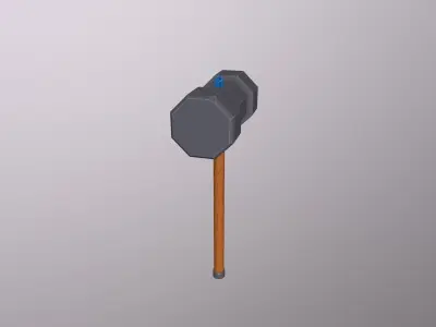 Hammer Low-poly 3D model 38