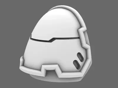 Space Knights V4 Savage Plain Shoulder Pads Type D 3D print model