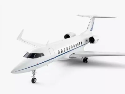 Luxury Private Jet Model Pack for Realistic Simulation Low-poly 3D model