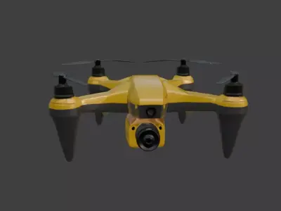Quadcopter Drone 3D Model Low-poly 3D model