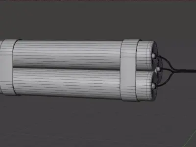 Dynamite Low-poly 3D model