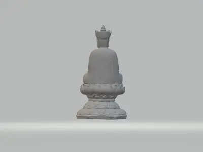 Ksitigarbha Bodhisattva Buddha Statue 3D print model 2