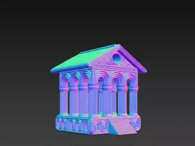 3D Roman House Architecture Model 3D print model