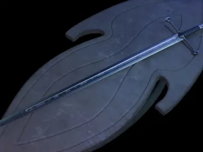 Narsil and Anduril Low-poly 3D model