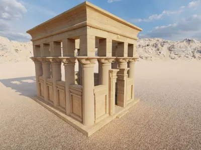 Zigurat ancient pyramid-Ziggurat Temple 3D model 4