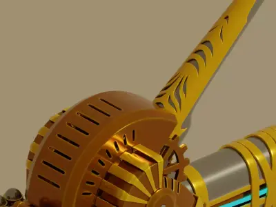Steampunk Sword Free low-poly 3D model purchase