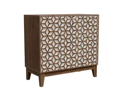Geometric Front Sideboard Cabinet Low-poly 3D model