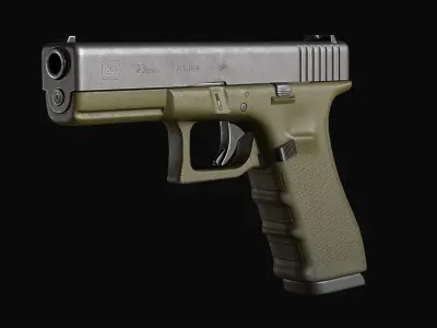 Glock 17 Low-poly 3D model 3