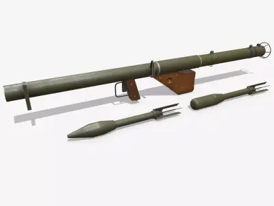 M1A1 Bazooka Low-poly PBR Low-poly 3D model