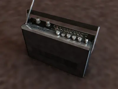 Vintage radio Panalina GR100 Free low-poly 3D model
