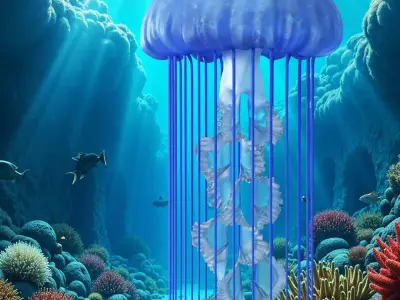  Deep Blue Jellyfish 