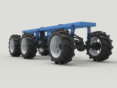 Chassis 6x6 for Mud truck 3D model