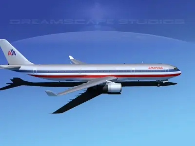 Airbus A330-300 American Airlines 1 3D model