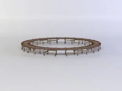 War circle Low-poly 3D model
