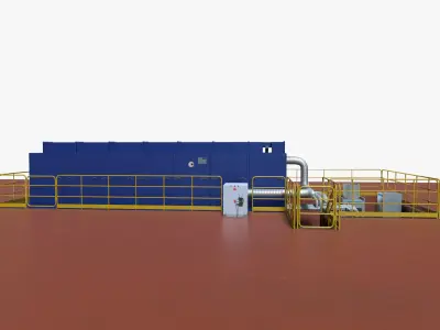 Dielectric Oil System Low-poly 3D model