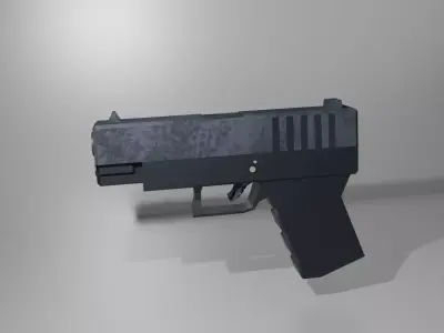 3D Low Poly Pistol Glock Model Low-poly 3D model