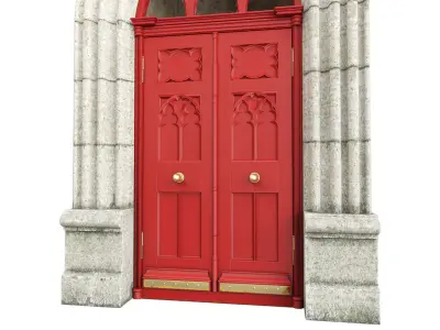 Entrance classic door 121 3D model