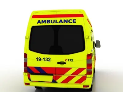 Mercedes Benz Sprinter L2H2 2009 Netherlands Ambulance 3D model