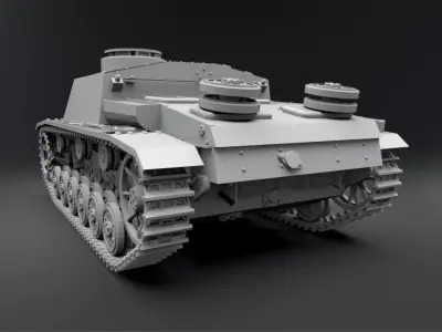 StuG III Scale model  3D print model