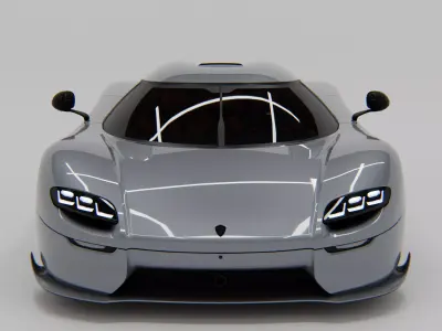 Koenigsegg CC850 2023 Low-poly 3D model