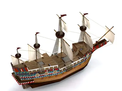 Sailing ship Low-poly 3D model buy