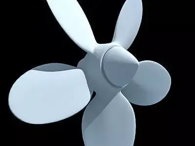 White 5 Side Propeller 3D model