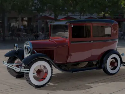 Retro car Free 3D model