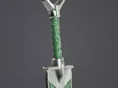 Sci-Fi Cybernetic Power Shovel Low-poly 3D model
