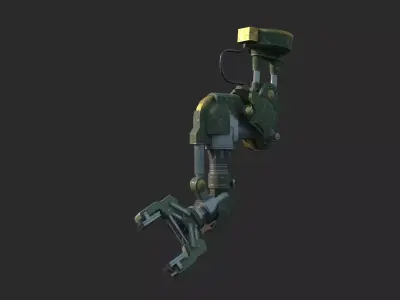 Future science fiction industrial robotic arm 3D model