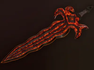 Stylized Fantasy Sword Low-poly 3D model purchase