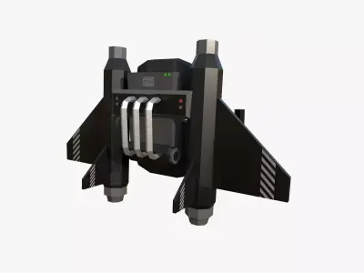 Jetpack Low Poly C04 - SciFi Character Design Low-poly 3D model