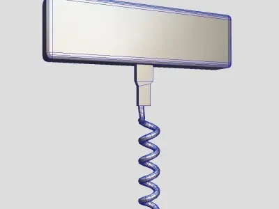 Corkscrew 3 bottle opener with spiral Low-poly 3D model