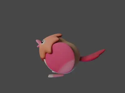 Bird Game Model 08 Low-poly 3D model