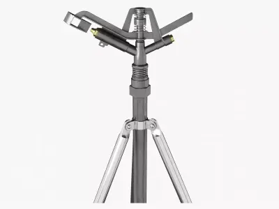 Sprinkler metal tripod Low-poly 3D model